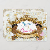 African Prince & Princess Gender Reveal Invitation (Front/Back)