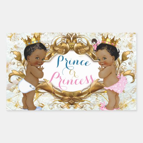 African Prince  Princess Gender Reveal Stickers