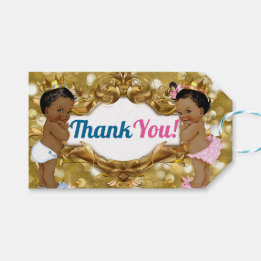 African Prince/Princess Glitter Thank You Tags