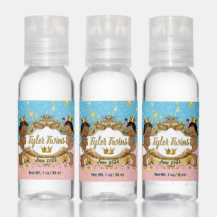 African Prince/Princess Pink/Blue & Gold Sparkles Hand Sanitizer