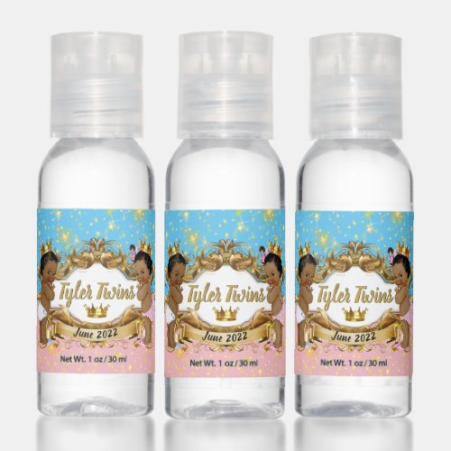 African PrincePrincess PinkBlue  Gold Sparkles Hand Sanitizer