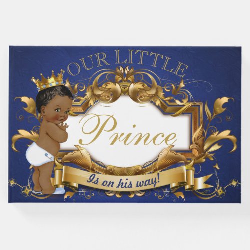 African Prince Royal Baby Shower Elegant Guest Book