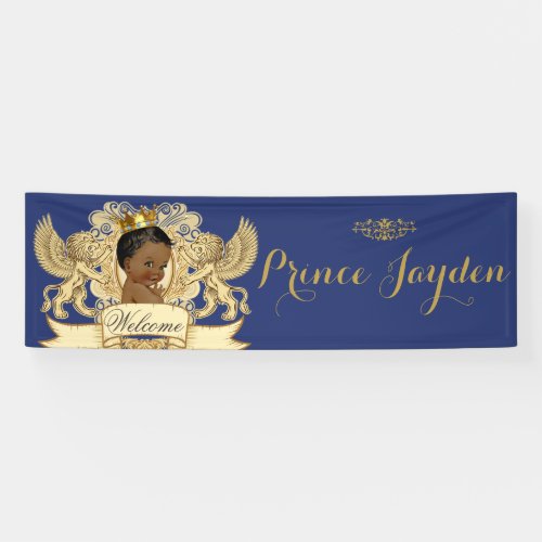 African Prince Royal BlueGold Elegant Banner