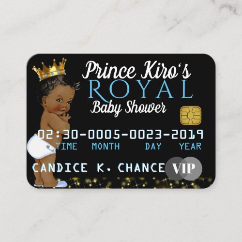 African PrinceVIP Royal Credit Card Invitation