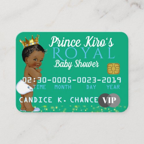 African PrinceVIP Royal Credit Card Invitation
