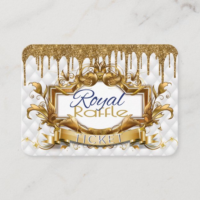 African Prince White|Gold Diaper Raffle Enclosure Card (Front)