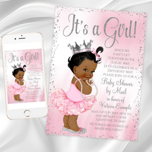 African Princess Baby Shower by Mail Invitation