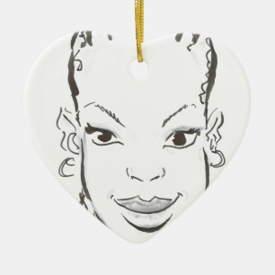 African princess. ceramic ornament