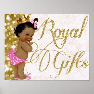 African Princess Royal Gifts Baby Shower Birthday Poster
