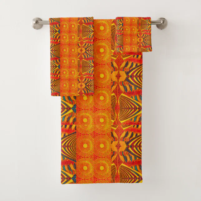 African Print Bath Towel Set Zazzle