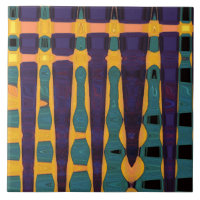 African Print Ceramic Tile