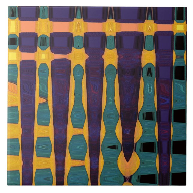 African Print Ceramic Tile (Front)