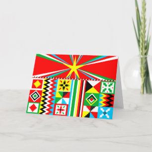 African Print Design Kente Cloth Tribal Pattern Holiday Card