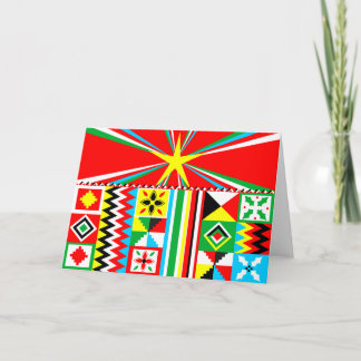 African Print Design Kente Cloth Tribal Pattern Holiday Card