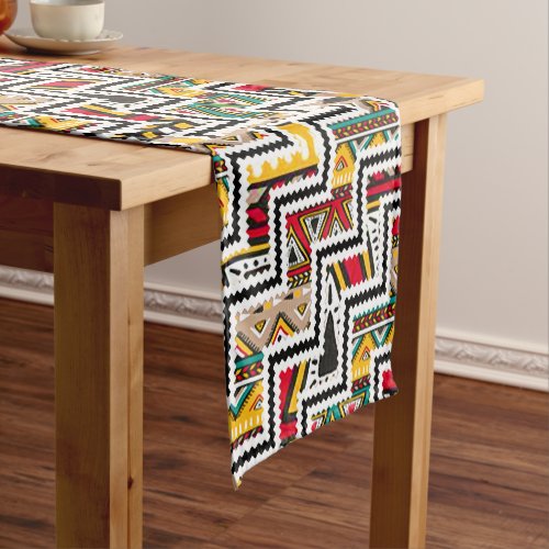 African Print Design Short Table Runner