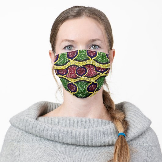 African Print Face Mask (Worn)