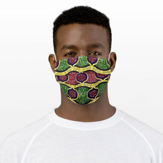 African Print Face Mask (Worn)