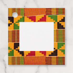 African Print Favor Tags