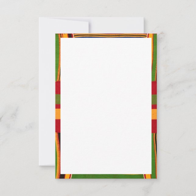 African Print Flat Thank You Card (Front)