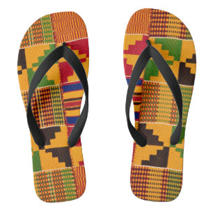 African Print Flip Flops