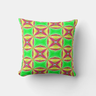 African print green design throw pillow