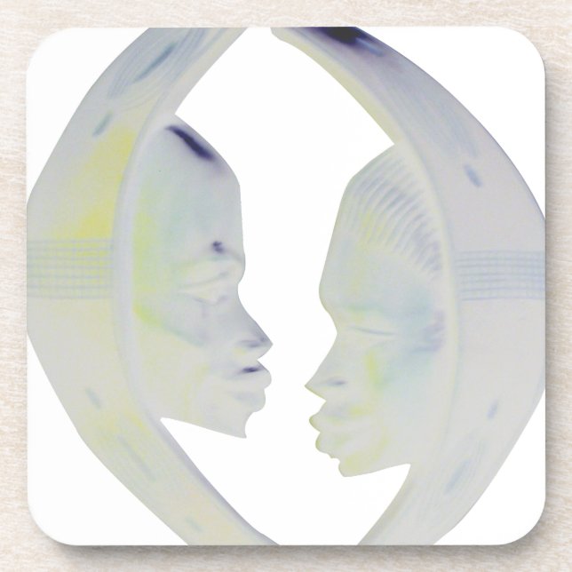 African Print Hakuna Matata Design Beverage Coaster (Front)