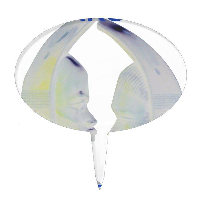 African Print Hakuna Matata Design Cake Topper (Front)