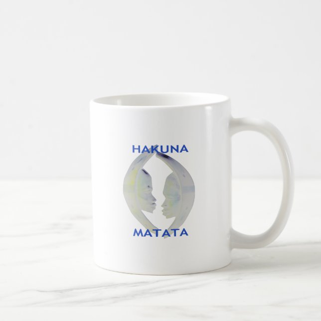 African Print Hakuna Matata Design Coffee Mug (Right)