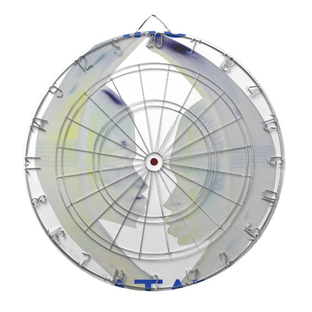 African Print Hakuna Matata Design Dartboard With Darts (Front)