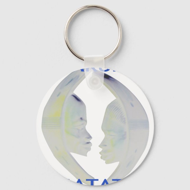 African Print Hakuna Matata Design Keychain (Front)
