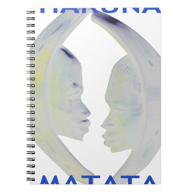 African Print Hakuna Matata Design Notebook (Front)