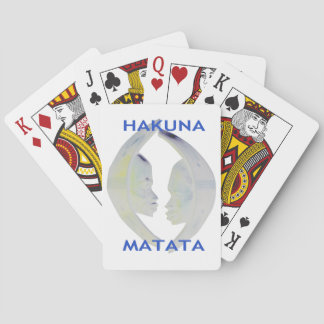 African Print Hakuna Matata Design Poker Cards