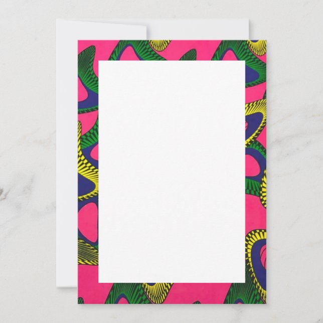 African Print Invitations & Announcements (Front)