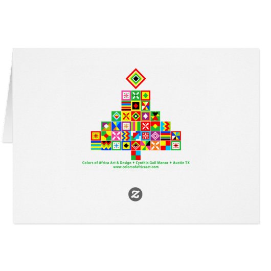 African Print Kente Cloth Tribal Pattern (Back Horizontal)