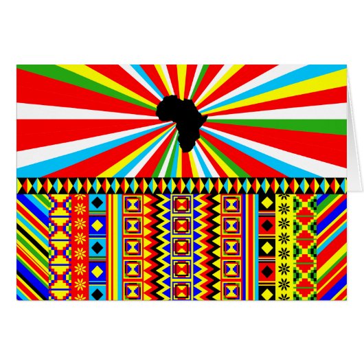 African Print Kente Cloth Tribal Pattern Ankara Cards (Front Horizontal)