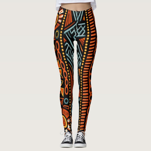 African Print  Leggings (Front)