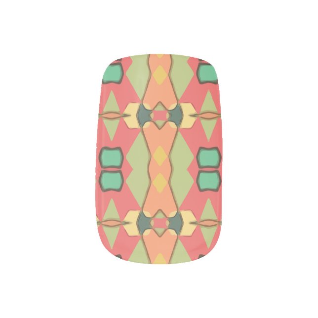 african print minx nail art (Left Thumb)