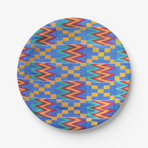 African Print Paper Plates