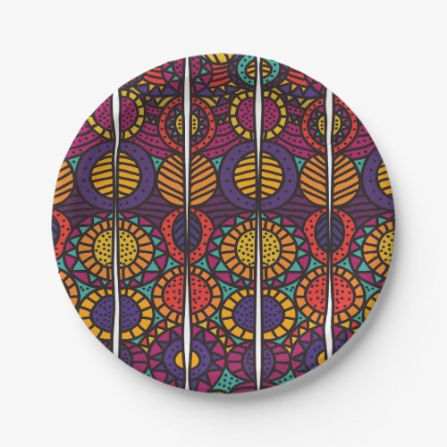 African Print  Paper Plates