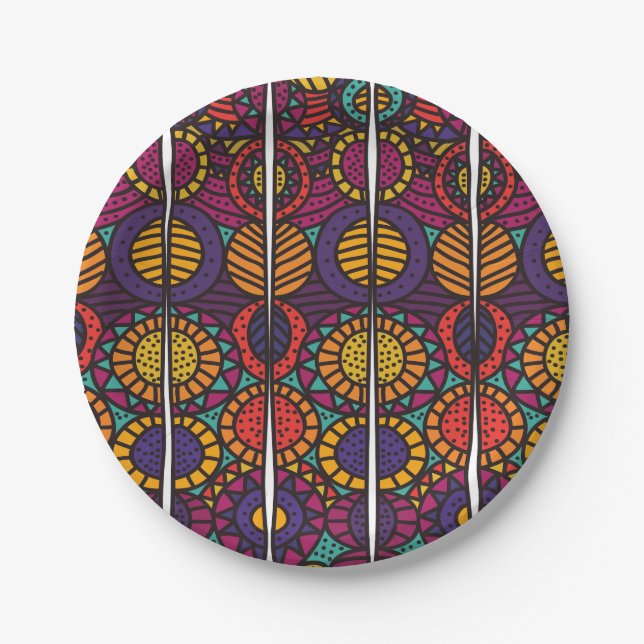 African Print  Paper Plates (Front)
