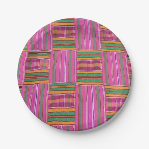 African Print Paper Plates