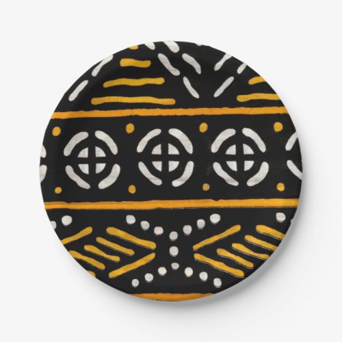 African Print Paper Plates