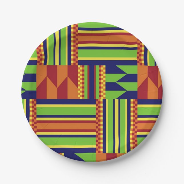 African Print Paper Plates (Front)