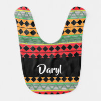African print patterned baby bib