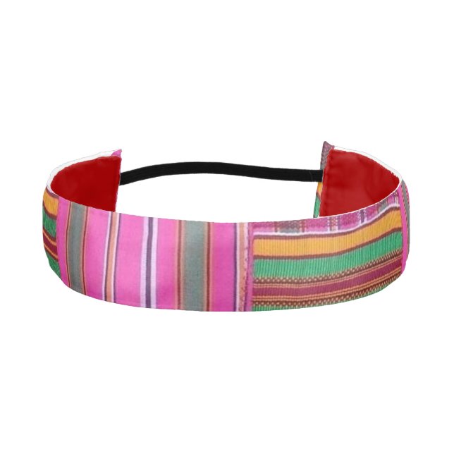 African Print Pink Kente Headband (Front)