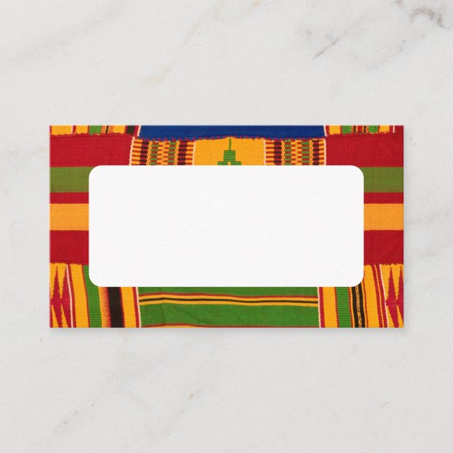 African Print  Place Card (Front)