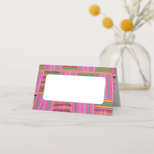 African Print  Place Card (Front)