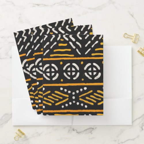 African Print Pocket Folder