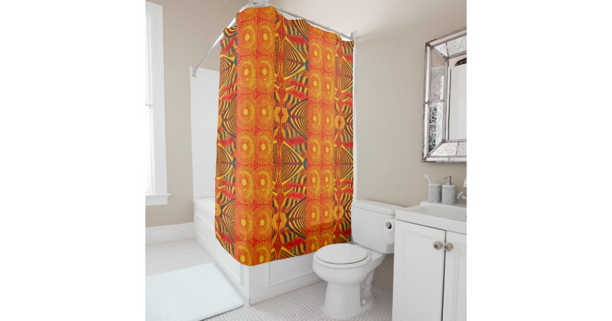 African Print Shower Curtain Zazzle