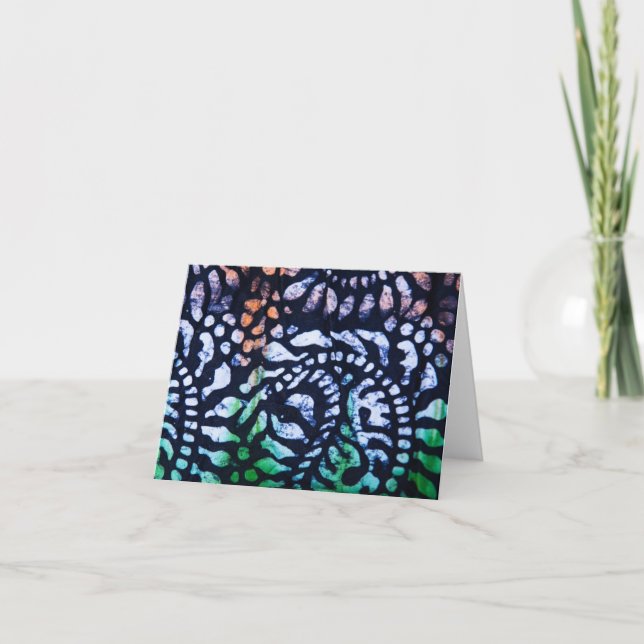 African Print Stationary Thank You Card (Front)